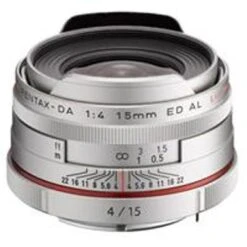 Pentax SMCP-DA 15mm F/4 ED AL HD Lens For DSLR Cameras, Silver - U.S.A. Warranty