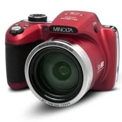 Minolta MN53Z 16MP FHD Digital Camera With 53x Optical Zoom, Wi-Fi, Red Bundle With Shoulder Bag, Octopus Tripod, 16GB SD Card, Reader, Card Case, Cleaning Kit -Capture Point 11291026 52b6 4d91 a7d6 20f49987c7aa