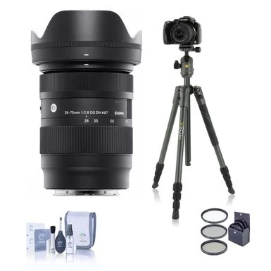 Sigma 28-70mm F/2.8 DG DN Contemporary Lens For Sony E-Mount Bundle With Vanguard VEO 2 204CB 4-Section Carbon Fiber Tripod, Filter Kit, Cleaning Kit 3 Sigma 28-70mm F/2.8 DG DN Contemporary Lens For Sony E-Mount Bundle With Vanguard VEO 2 204CB 4-Section Carbon Fiber Tripod, Filter Kit, Cleaning Kit