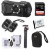 Ricoh WG-80 Waterproof Digital Camera, Black, Bundle With 64GB SD Memory Card, Extra Battery, Flexible Mini Tripod, Camera Case, SD Card Case, Cleaning Kit -Capture Point 21109382 c47e 4ce2 93fc 5fe479a524c5