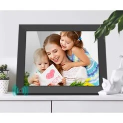 Aluratek - 15" Touchscreen LCD Wi-Fi Digital Photo Frame - Black -Capture Point 22a812a1 ddb8 552f 9262 e8cfd79ae929