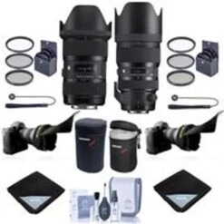 Sigma 18-35mm F/1.8 DC HSM ART Lens With 50-100mm F/1.8 DC HSM Art Lens For Canon EOS Cameras - Bundle With 2x Filter Kits, 2x Lens Case, 2x Lens Wrap, 2x LensCap Leash, 2x Flex Lens Shade, Cleaning Kit