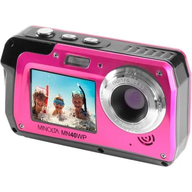 Minolta - MN40WP 48.0 Megapixel Waterproof Digital Camera - Pink 4 Minolta - MN40WP 48.0 Megapixel Waterproof Digital Camera - Pink - Image 2