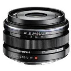 Olympus M. Zuiko Digital 17mm F/1.8 Lens - Black - For Micro Four Thirds System