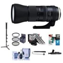 Tamron SP 150-600mm F/5-6.3 Di VC USD G2 Lens For Canon DSLR Cameras - Bundle With 95mm Filter Kit, Cleaning Kit, Lenspen Lens Cleaner, Capleash, LensAlign MkII Focus Calibration, Monopod, Software Package