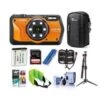 Ricoh WG-6 Digital Camera, Orange - Bundle With Camera Case, 64GB SDXC U3 Camera, Table Top Tripod, Spare Battery, Cleaning Kit, Memory Wallet, Card Reader, Foam Strap, Software Package -Capture Point 2ff428cb 3560 4b9b 96ea 9e5db922c65a