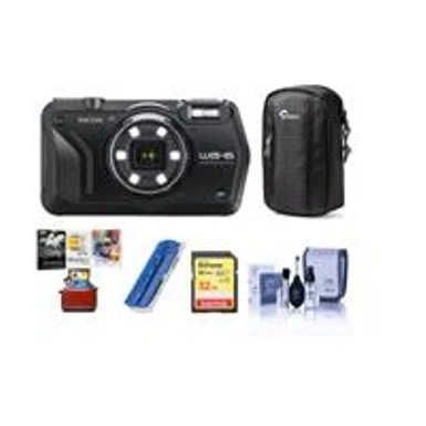 Ricoh WG-6 Digital Camera, Black - Bundle With Camera Case, 32GB SDHC Card, Cleaning Kit, Card Reader, Mac Software Package 3 Ricoh WG-6 Digital Camera, Black - Bundle With Camera Case, 32GB SDHC Card, Cleaning Kit, Card Reader, Mac Software Package