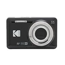 KODAK PIXPRO Friendly Zoom FZ55-BK 16MP Digital Camera With 5X Optical Zoom 28mm Wide Angle And 2.7" LCD Screen (Black)