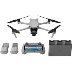 DJI - Air 3 Fly More Combo Drone And RC 2 Remote Control With Built-in Screen - Gray
