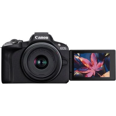 Canon - EOS R50 4K Video Mirrorless Camera 2 Lens Kit With RF-S 18-45mm And RF-S 55-210mm Lenses - Black 9 Canon - EOS R50 4K Video Mirrorless Camera 2 Lens Kit With RF-S 18-45mm And RF-S 55-210mm Lenses - Black - Image 7