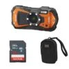 Ricoh WG-80 Waterproof Digital Camera, Orange Bundle With 32GB SD Memory Card, Camera Case -Capture Point 4389a8f6 e013 4787 a9e2 8defacfc4890