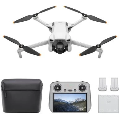 DJI - Mini 3 Fly More Combo Drone And Remote Control With Built-in Screen (DJI RC) - Gray 3 DJI - Mini 3 Fly More Combo Drone And Remote Control With Built-in Screen (DJI RC) - Gray