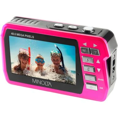 Minolta - MN40WP 48.0 Megapixel Waterproof Digital Camera - Pink 5 Minolta - MN40WP 48.0 Megapixel Waterproof Digital Camera - Pink - Image 3