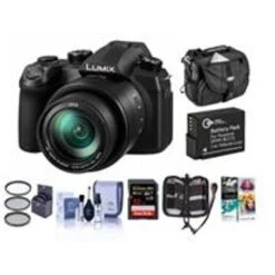 Panasonic LUMIX DC-FZ1000M2 20.1MP Digital Camera With 25-400mm F/2.8-4 Leica DC Lens - Bundle With 64GB U3 SDXC Card, Camera Case, Spare Battery, 62mm Filter Kit, Cleaning Kit, Memory Wallet, PC Software
