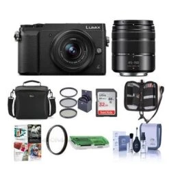 Panasonic Lumix DMC-GX85 Mirrorless Camera With 12-32 & 45-150mm Lenses And Accessories Kit
