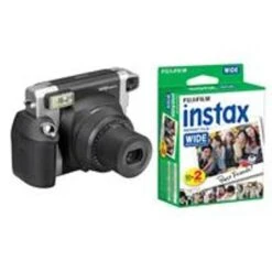 Fujifilm INSTAX Wide 300 Instant Film Camera, Retractable 95mm F/14 Lens, 0.37x Optical Viewfinder And Target Spot, Built-In Flash And LCD Screen - Bundle With Instax Wide Instant Color Print Film 20 Pack