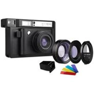 Lomography Lomo'Instant Wide Black Camera With 2x Lenses, Black 3 Lomography Lomo'Instant Wide Black Camera With 2x Lenses, Black