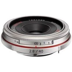 Pentax SMCP-DA 40mm F/2.8 ED HD Limited Edition Pancake Lens For DSLR Cameras - Silver, U.S.A. Warranty