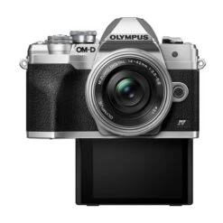 Olympus OM-D E-M10 Mark IV Camera With M.Zuiko ED 14-42mm F3.5-5.6 EZ Lens, Silver Bundle With 64GB SD Card, Shoulder Bag, Extra Battery, Smart Charger -Capture Point 8902e720 f34c 4994 8dc3 f0a8fe661d9c
