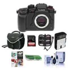 Panasonic Lumix DC-GH5s Mirrorless Camera Body - Bundle With 32GB SDHC U3 Card, Spare Battery, Camera Case, Cleaning Kit, Memory Wallet, Card Reader, Software Package