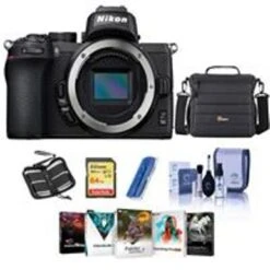 Nikon Z50 Mirrorless Camera Body - Bundle With Camera Case, 64GB SDXC Memory Card, Cleaning Kit, Memory Wallet, Card Reader, PC Software Package