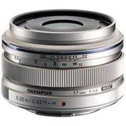 Olympus M. Zuiko Digital 17mm F/1.8 Lens - Silver - For Micro Four Thirds System