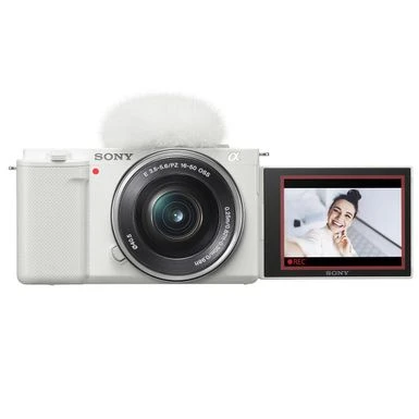 Sony ZV-E10 Mirrorless Camera With 16-50mm Lens, White With E 55-210mm F/4.5-6.3 OSS E-Mount Lens, Bundle With PC Photo & Video Editing Suite, 32GB SD Memory Card, Bag, Accessories Kit 4 Sony ZV-E10 Mirrorless Camera With 16-50mm Lens, White With E 55-210mm F/4.5-6.3 OSS E-Mount Lens, Bundle With PC Photo & Video Editing Suite, 32GB SD Memory Card, Bag, Accessories Kit - Image 2