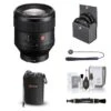Sony FE 85mm F1.4 GM (G Master) E-Mount Lens, Bundle With 77mm Filter Kit (UV/CPL/ND), Soft Lens Case, Lens Cleaner, Cleaning Kit, Universal Lens Cap Tether