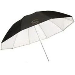 Glow 72" White Parabolic Umbrella With Removable Silver/Black Layer