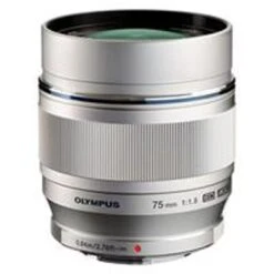 Olympus M. Zuiko Digital 75mm F/1.8 Lens, Silver - For Micro Four Thirds System