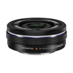 Olympus M. Zuiko Digital 14-42mm F/3.5-5.6 EZ (Electronic Zoom) Pancake Lens - Black - For Micro Four Thirds System