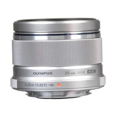 Olympus M. Zuiko Digital 25mm F/1.8 Lens - Silver - For Micro Four Thirds System 5 Olympus M. Zuiko Digital 25mm F/1.8 Lens - Silver - For Micro Four Thirds System - Image 3