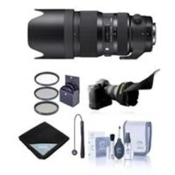 Sigma 50-100mm F/1.8 DC HSM Art Lens For Nikon Cameras - Bundle With 82mm Filter Kit, Flex Lens Shade, Lens Wrap (19x19), Cleaning Kit, Cap Leash