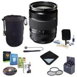 Fujifilm XF 18-135mm F3.5-5.6 R LM OIS WR (Weather Resistant) Lens - Bundle W/67mm Filter Kit, Lens Wrap, CapLeash, Cleaning Kit, Lens Pouch, And Pro Software Package