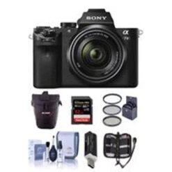 Sony Alpha A7II Digital Camera With FE 28-70mm F/3.5-5.6 OSS Lens - Bundle With Camera Case, 32GB Class 10 SDHC Card, Filter Kit (UV/CPL/ND2), Clean Kit, SD Card Reader, Card Wallet
