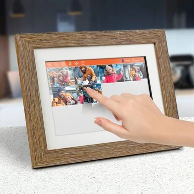 Aluratek - 10" LCD Wi-Fi Touchscreen Digital Photo Frame - Distressed Wood 8 Aluratek - 10" LCD Wi-Fi Touchscreen Digital Photo Frame - Distressed Wood - Image 6