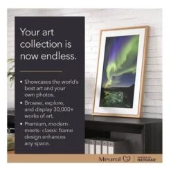 Meural 27" Full HD Digital Canvas II Wi-Fi Frame, 19x29", Dark Wood -Capture Point be4806dc de5a 48e7 bc49 90ec1ba046d6
