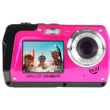 Minolta - MN40WP 48.0 Megapixel Waterproof Digital Camera - Pink 3 Minolta - MN40WP 48.0 Megapixel Waterproof Digital Camera - Pink