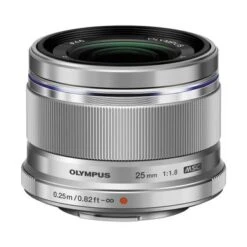 Olympus M. Zuiko Digital 25mm F/1.8 Lens - Silver - For Micro Four Thirds System