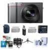 Panasonic Lumix DMC-ZS100 Digital Camera, 20.1MP, Silver - Bundle With 2x 32GB Class 10 U3 SDHC Card, Camera Case, Spare Battery, Cleaning Kit, Memory Wallet, 3Pod Table Top Tripod, Card Reader, Charger, Software Package -Capture Point d0a88ad0 9135 4dc5 a340 5443119ae1ff