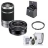 Sony E PZ 16-50mm F/3.5-5.6 And 55-210mm F/4.5-6.3 OSS E-Mount Lens, Silver Bundle With 49mm Filter Kit (UV/CPL/ND), Multi Coated UV Slim Filter, And Cleaning Kit -Capture Point d1f5e1a8 c7a2 4278 a616 d1c528182dba