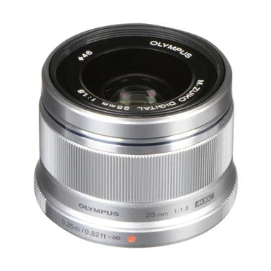 Olympus M. Zuiko Digital 25mm F/1.8 Lens - Silver - For Micro Four Thirds System 4 Olympus M. Zuiko Digital 25mm F/1.8 Lens - Silver - For Micro Four Thirds System - Image 2