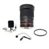 Rokinon 35mm F/1.4 Manual Focus Lens For Canon DSLR Cameras - Bundle - With Pro Optic Pro Digital 77mm Multi Coated UV Filter, Flashpoint CapKeeper #CK2 Lens Cap Leash And Adorama 1836A Cleaning Kit For Optics And Cameras