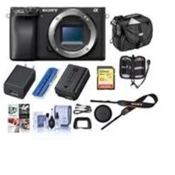 Sony Alpha A6400 Mirrorless Digital Camera Body - Bundle With Camera Case, 32GB SDHC U3 Card, Cleaning Kit, Card Reader, Memory Wallet, PC Software Package