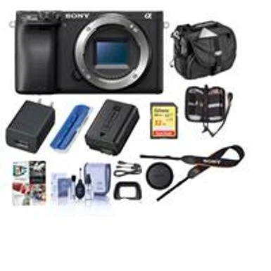 Sony Alpha A6400 Mirrorless Digital Camera Body - Bundle With Camera Case, 32GB SDHC U3 Card, Cleaning Kit, Card Reader, Memory Wallet, PC Software Package 3 Sony Alpha A6400 Mirrorless Digital Camera Body - Bundle With Camera Case, 32GB SDHC U3 Card, Cleaning Kit, Card Reader, Memory Wallet, PC Software Package