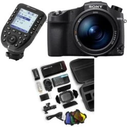 Sony Cyber-shot DSC-RX10 IV 20.1MP Digital Camera, Black Bundle With Flashpoint EVOLV 200 TTL Pocket Flash, Flashpoint R2 Pro Transmitter
