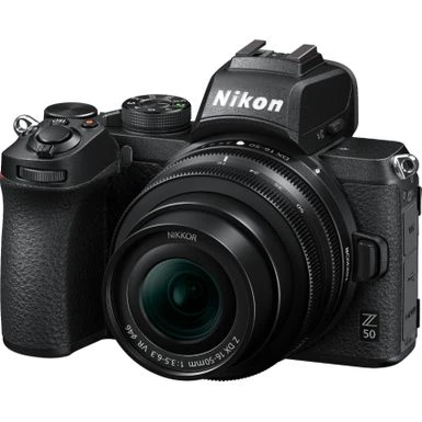 Nikon - Z50 Mirrorless 4K Video Camera With NIKKOR Z DX 16-50mm F/3.5-6.3 VR Lens - Black 5 Nikon - Z50 Mirrorless 4K Video Camera With NIKKOR Z DX 16-50mm F/3.5-6.3 VR Lens - Black - Image 3