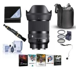 Sigma AF 35mm F/1.4 DG DN ART Lens For Leica L Bundle With Corel PC Editing Software Suite, Filter Kit, Case, Wrap, Lens Cleaner, Cleaning Kit, Lens Cap Tether