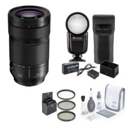 Panasonic LUMIX S 70-300mm F/4.5-5.6 L Mount Lens Bundle With Flashpoint Zoom Li-on X R2 TTL Round Flash, Filter Kit, Cleaning Kit