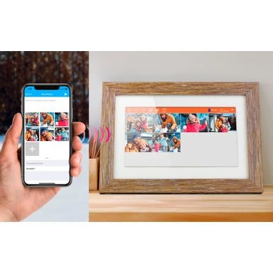 Aluratek - 10" LCD Wi-Fi Touchscreen Digital Photo Frame - Distressed Wood 6 Aluratek - 10" LCD Wi-Fi Touchscreen Digital Photo Frame - Distressed Wood - Image 4